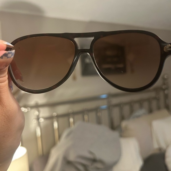 Tory Burch Auth TY 9020 Tortoise Shell Frame Sunglasses Amber Lenses 57 14 135 - Picture 8 of 8